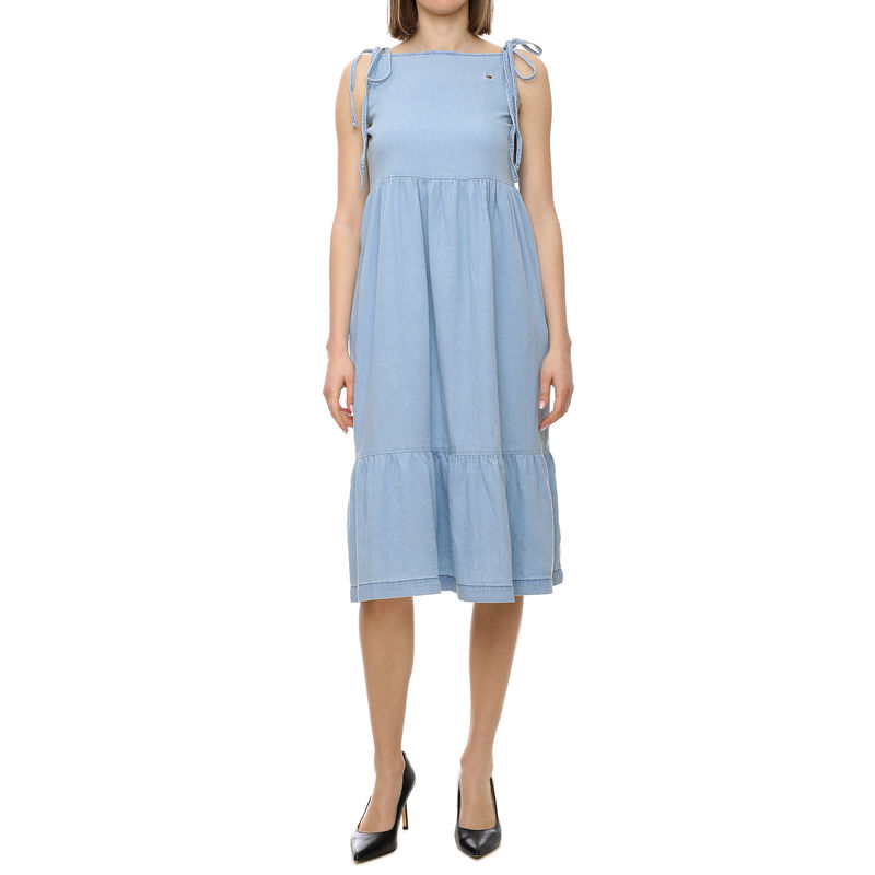 Ženska haljina Tommy Hilfiger Chambray dress Ext