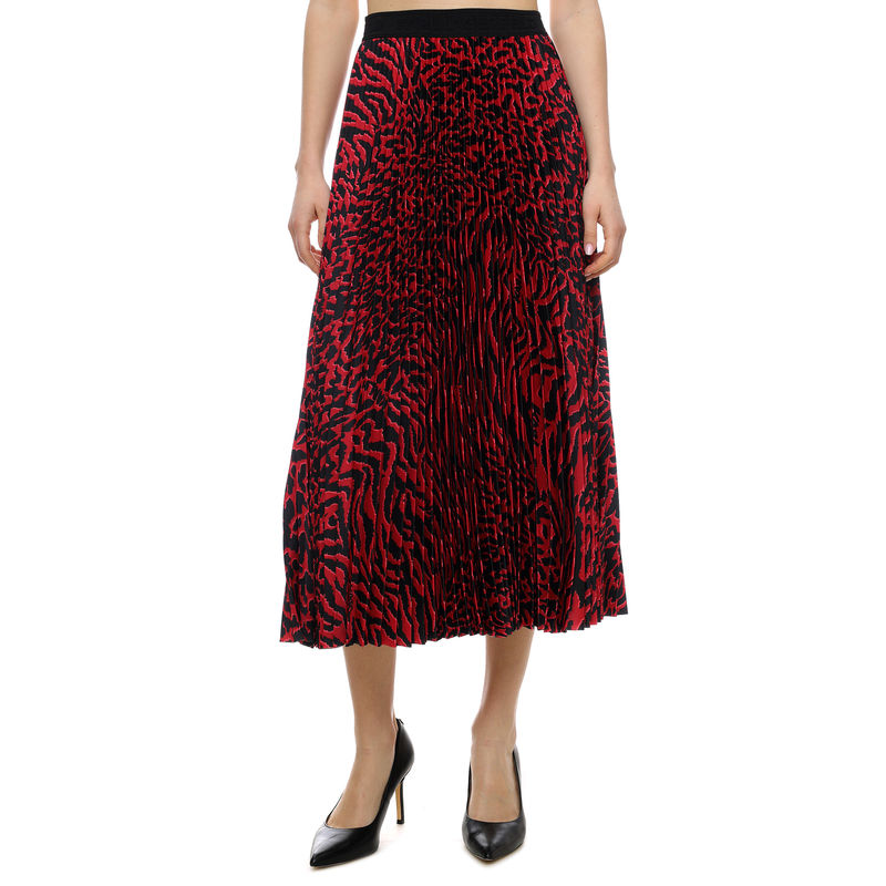 Ženska suknja Karl Lagerfeld Animal Print Pleated Skirt