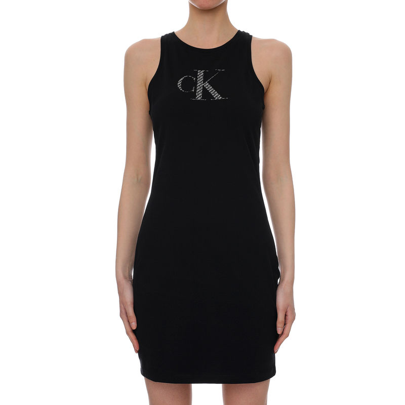 Ženska haljina Calvin Klein SATIN BONDED RACER BACK DRESS