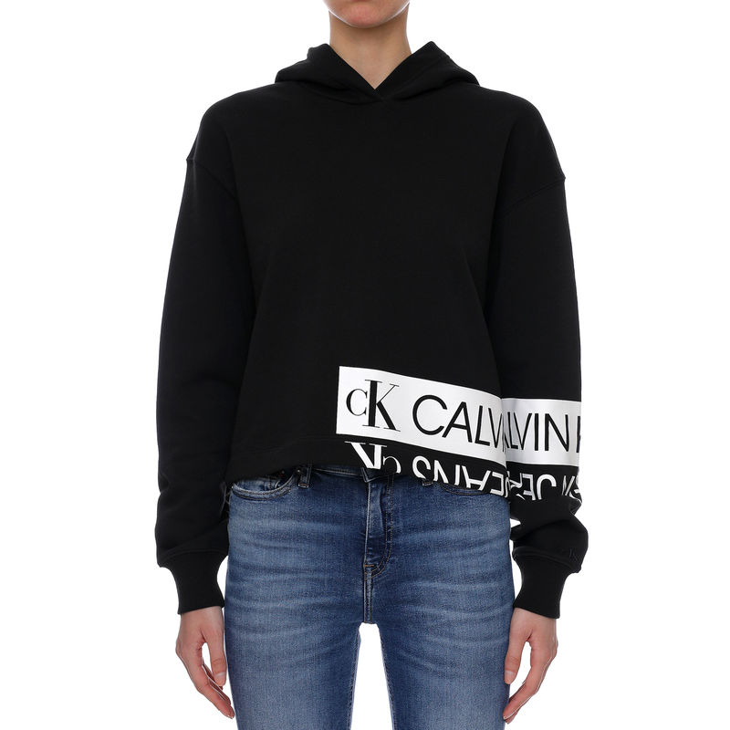 Ženski duks Calvin Klein MIRRORED LOGO HOODIE