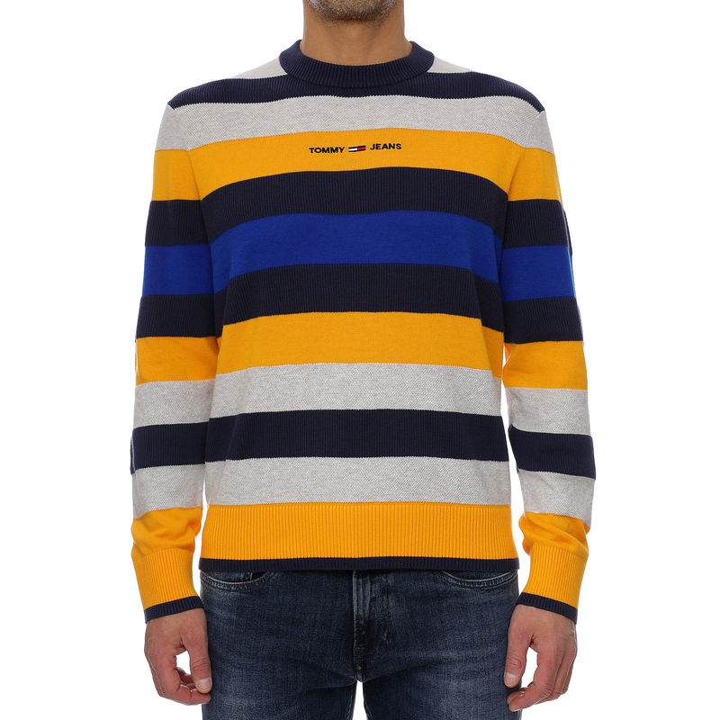 Muški džemper Tommy Hilfiger SMALL TEXT STRIPE SWEATER