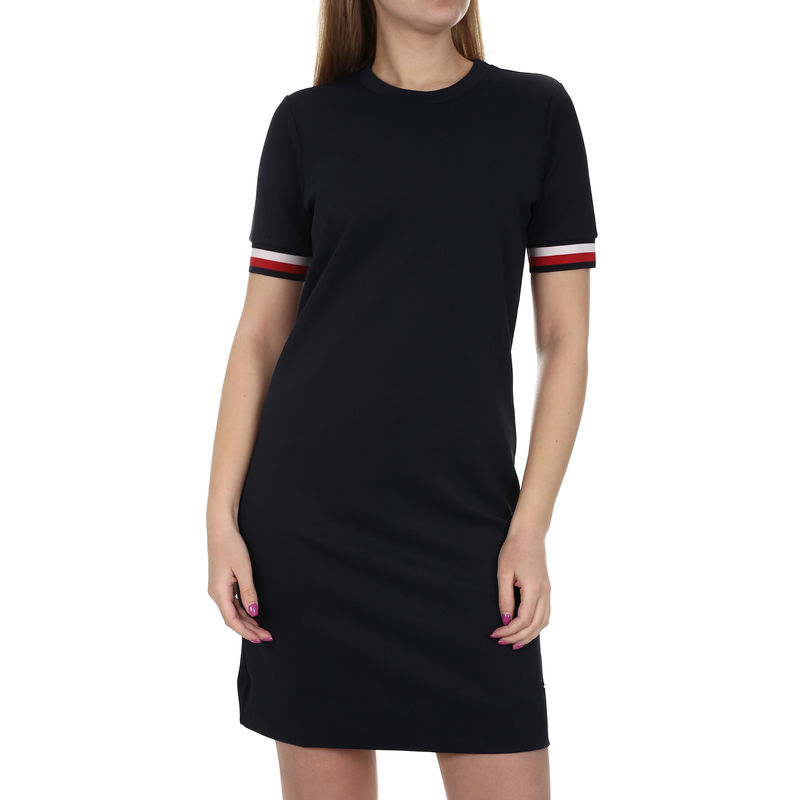 Ženska haljina Tommy Hilfiger THEA C-NK DRESS SS