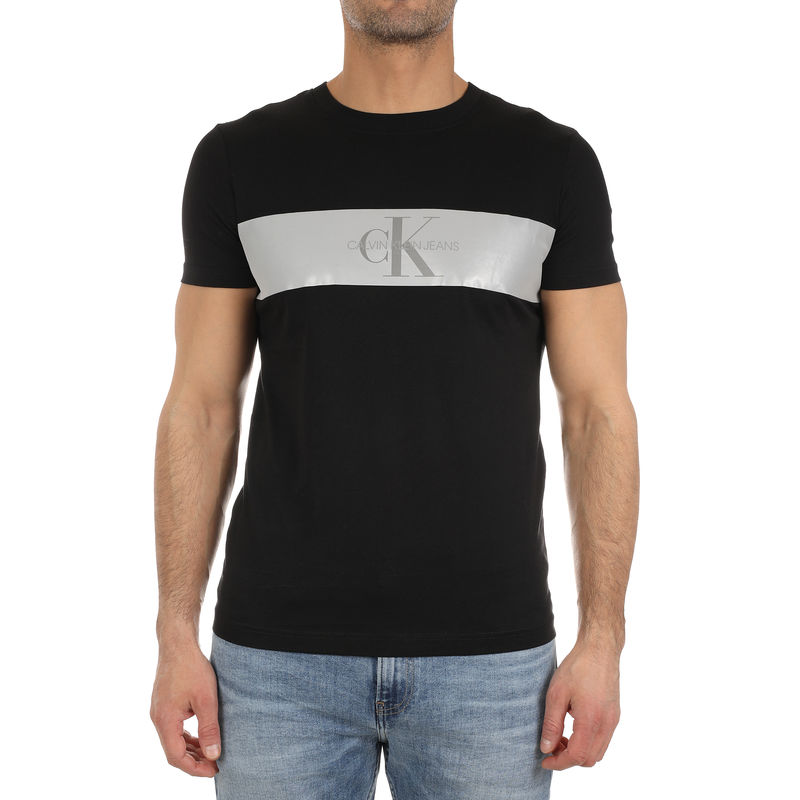 Muška majica Calvin Klein REFLECT STRIPE MONOGRAM SLIM TEE