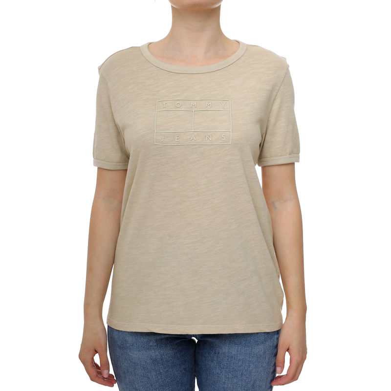 Ženska majica Tommy Hilfiger Reg Gmd Tonal Flag Tee Ext