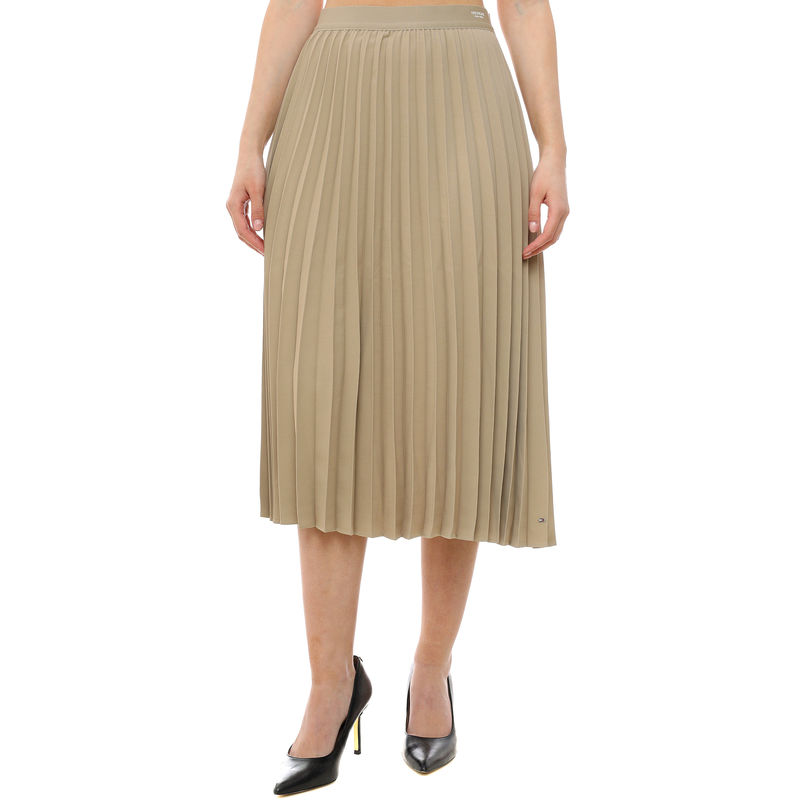 Ženska suknja Tommy Hilfiger Fluid Pleated Pull On Midi Skirt