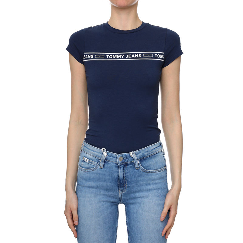 Ženska majica Tommy Hilfiger CUT OUT TAPING BODY SS C87