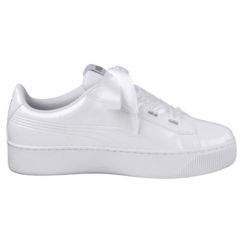 puma vikky platform ribbon p white