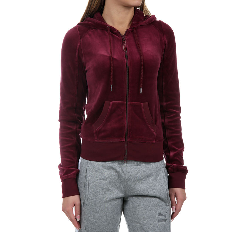 Ženski duks Puma VELOUR FITTED ZIP-UP TRACK JACKET