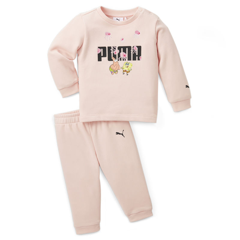 Dečiji set Puma x SPONGEBOB Minicat Crew Jogger TR
