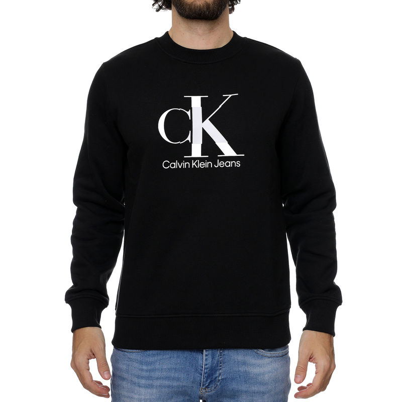 Muški duks Calvin Klein Disrupted Monologo Crew Neck