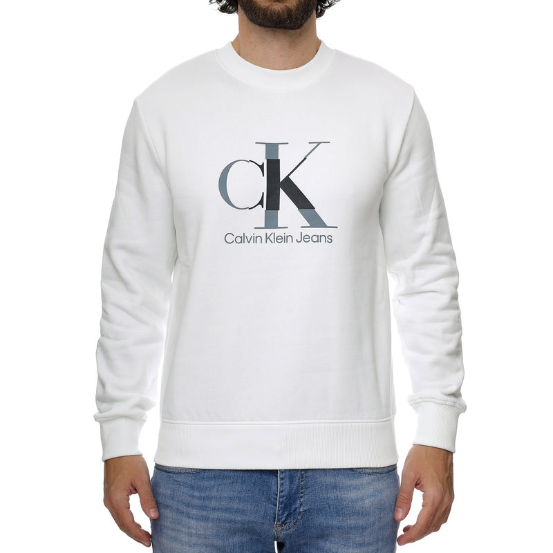 Muški duks Calvin Klein Disrupted Monologo Crew Neck