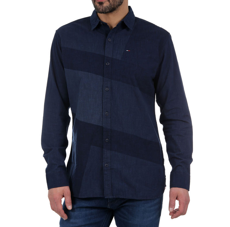 Muška košulja Tommy Hilfiger TJM REG INDIGO BLOCK SHIRT