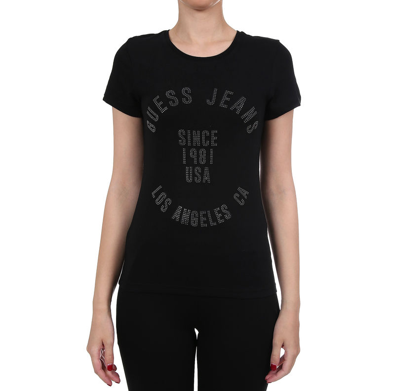 Ženska majica Guess SS RN CIRCLE LOGO TEE