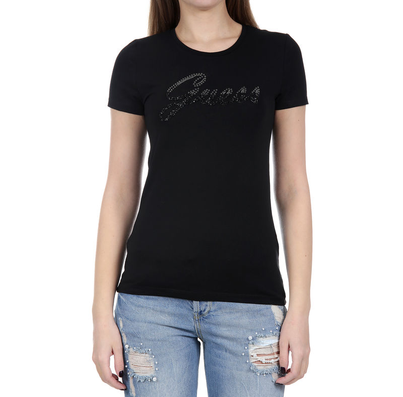 Ženska majica Guess SS RN SHINY LOGO TEE