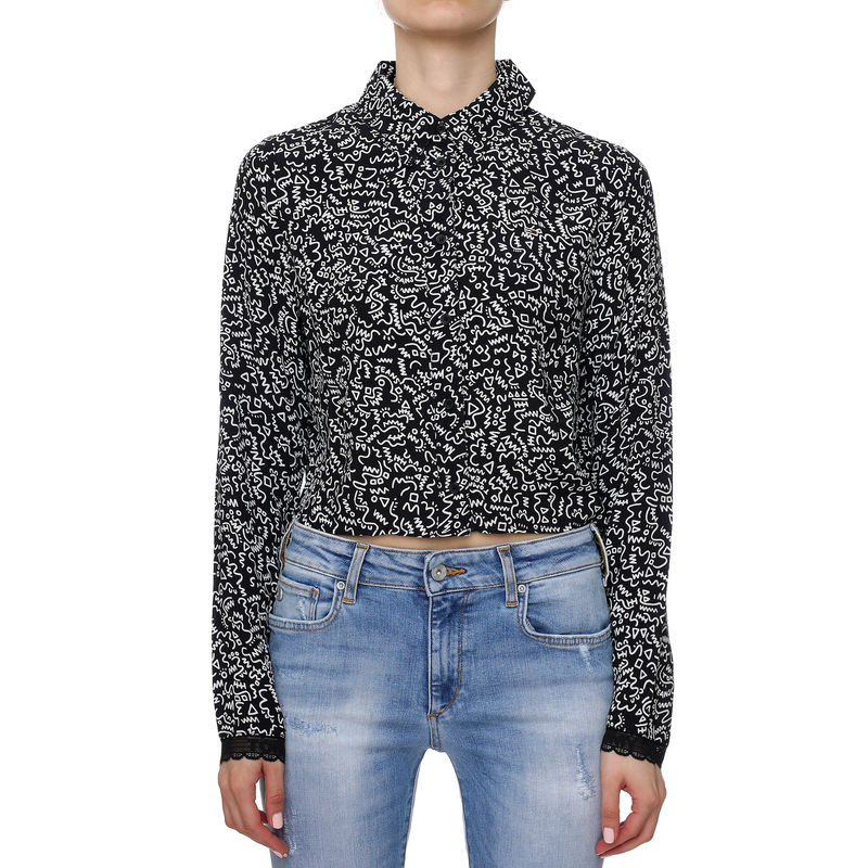 Ženska košulja Tommy Hilfiger Aop Lace Detail Shirt