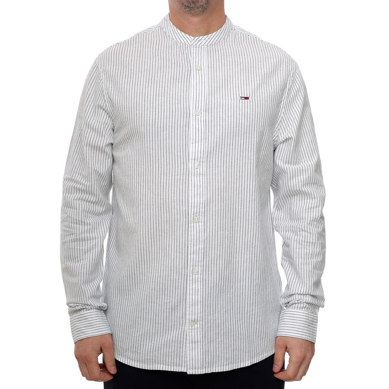 Muška košulja Tommy Hilfiger Linen mix bnd stp shrt ext