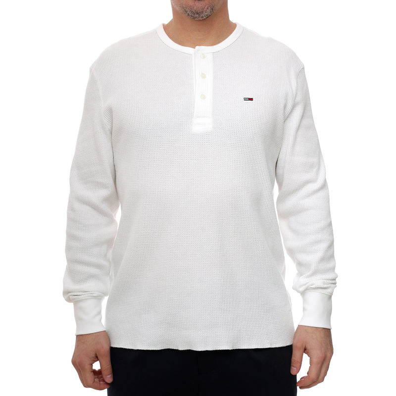 Muški duks Tommy Hilfiger Reg waffle henley ls tee