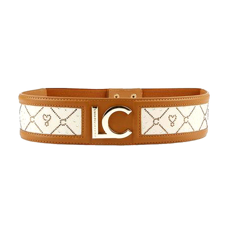 Ženski kaiš Lola Elastic Belt With Monogrammed Rhinestones