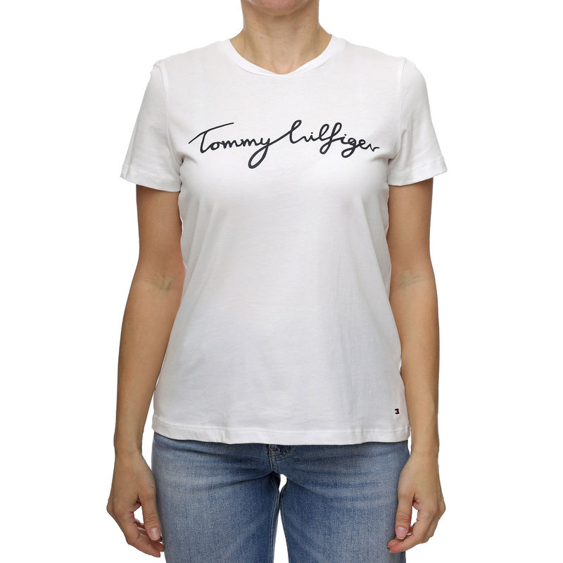 Ženska majica Tommy Hilfiger reg c-nk signature tee ss