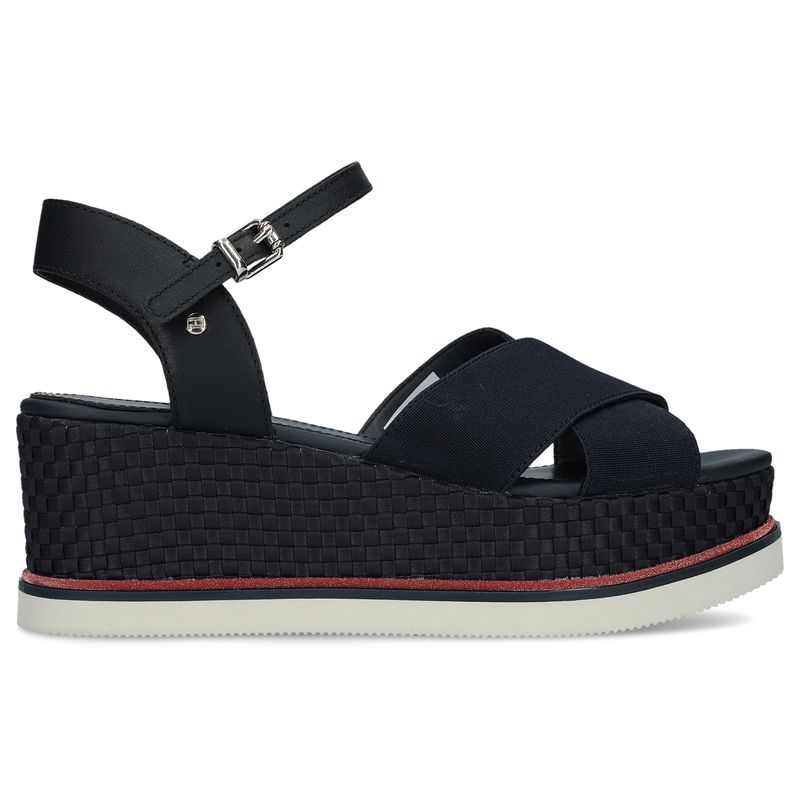 enske sandale TOMMY HILFIGER SPORTY STRETCH FLATFORM