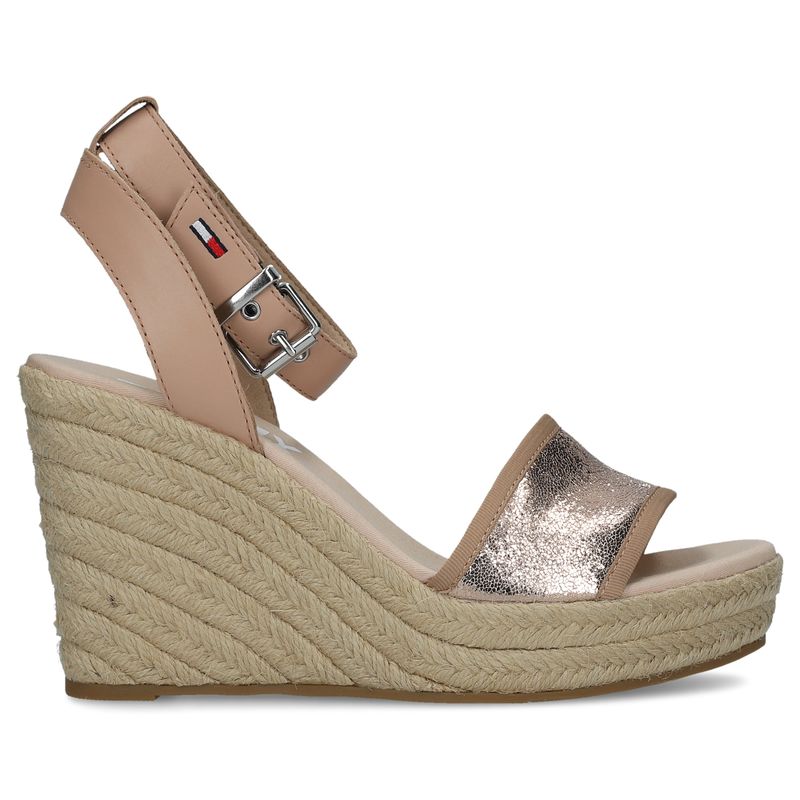 Ženske platforme Tommy Hilfiger METALLIC WEDGE SANDAL