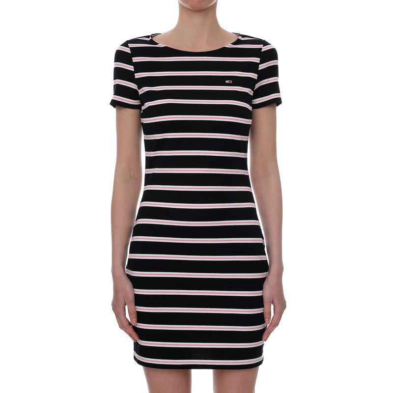 Ženska haljina Tommy Hilfiger STRIPED BODYCON DRESS
