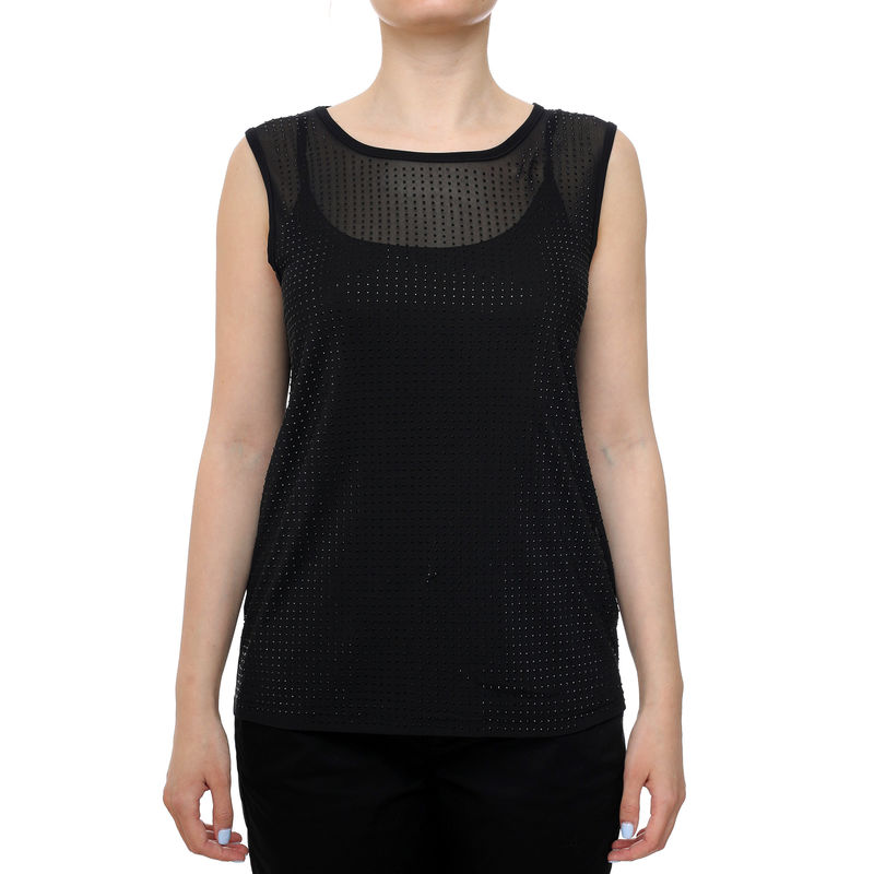Ženska majica Lola Tulle top with matching rhinestone detail