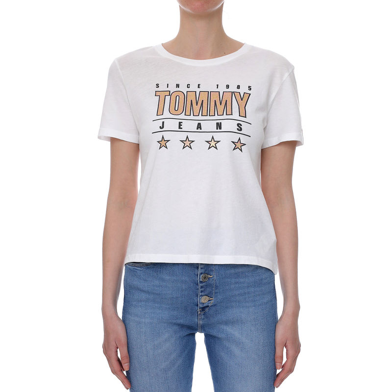Ženska majica Tommy Hilfiger SLIM METALLIC TOMMY TEE