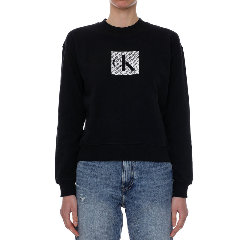 Ženski duks Calvin Klein HOLOGRAM LOGO CREW NECK