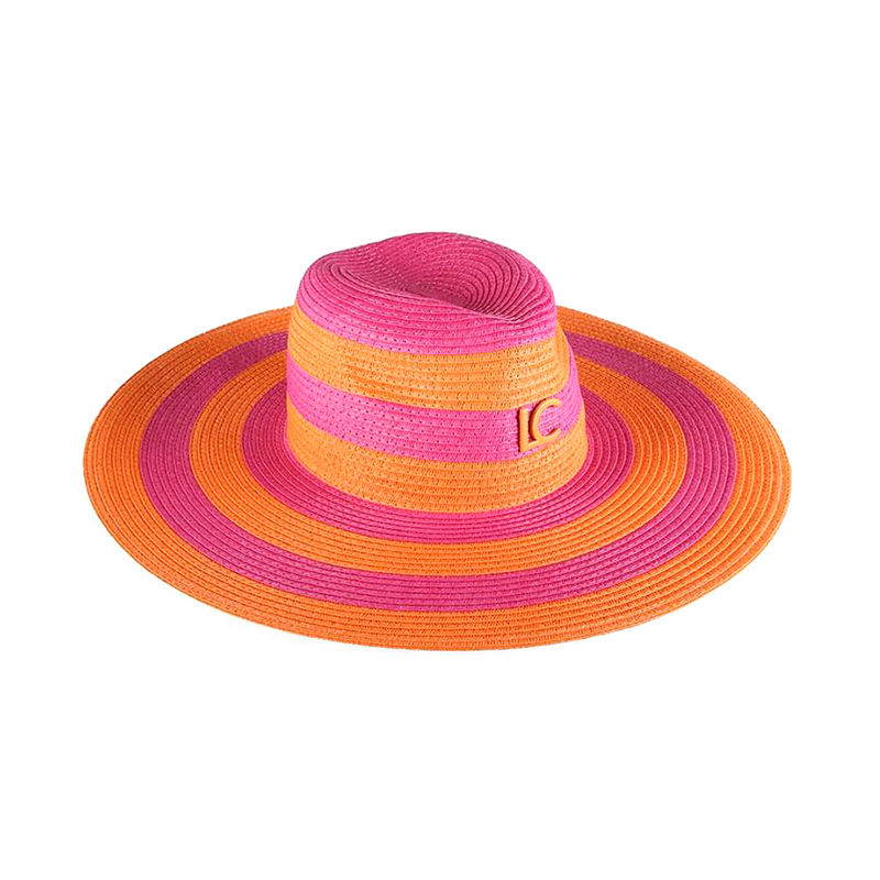Ženski šešir Lola Orange And Fuchsia Striped Hat