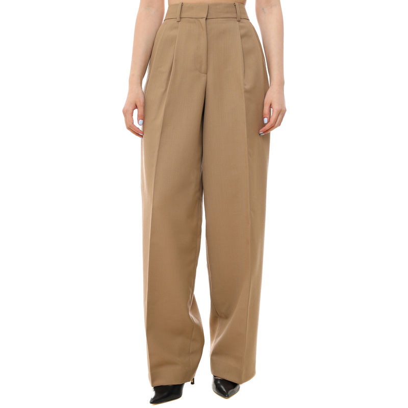 Ženske pantalone Michael Kors Pleated wide leg pant
