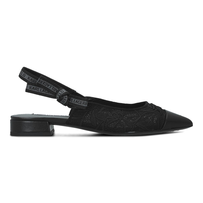 Ženske baletanke Karl Lagerfeld Kerrie orchid lace sling
