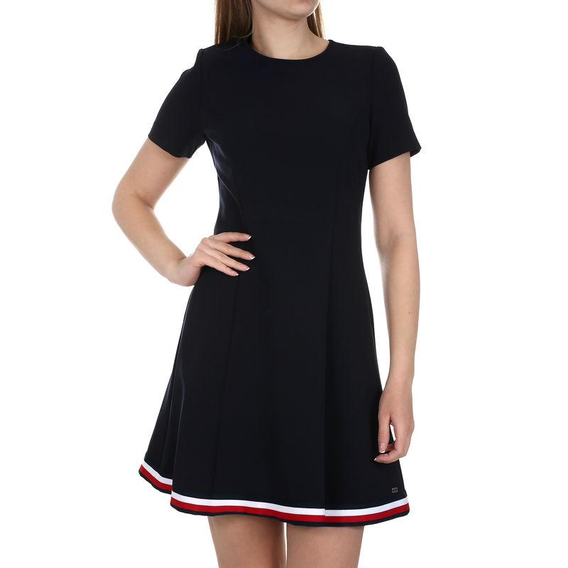 Ženska haljina Tommy Hilfiger ANGELA GLOBAL STP DRESS