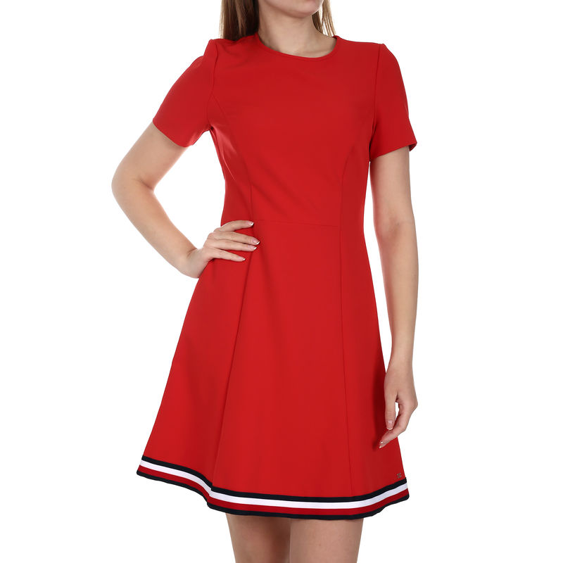 Ženska haljina Tommy Hilfiger ANGELA GLOBAL STP DRESS