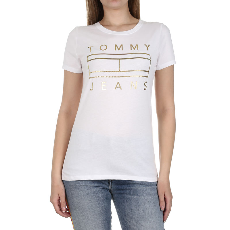 Ženska majica Tommy Hilfiger TJW METALLIC LOGO TEE