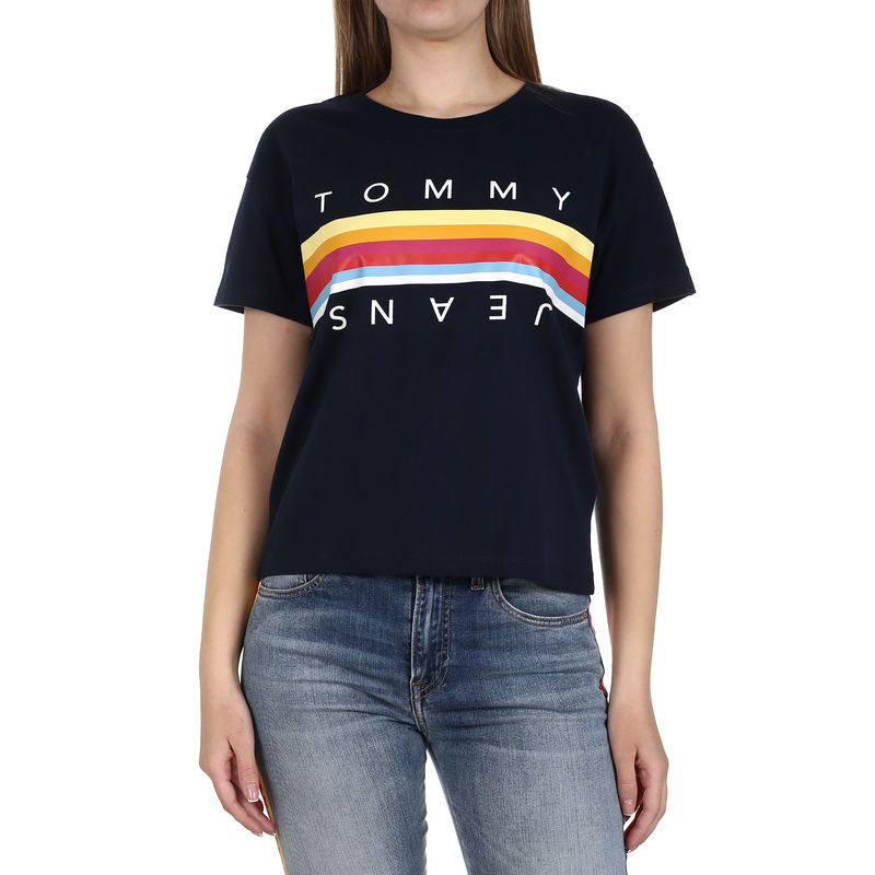 Ženska majica Tommy Hilfiger TJW MULTICOLOR LINE TEE