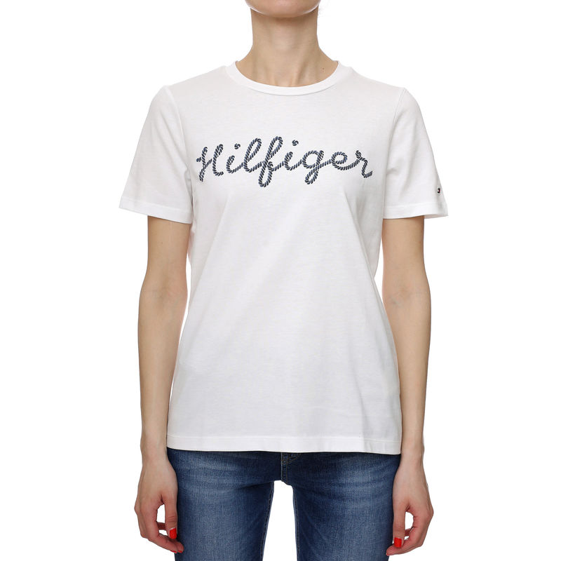 Ženska majica Tommy Hilfiger Reg Rope Puff Print C-Nk Ss