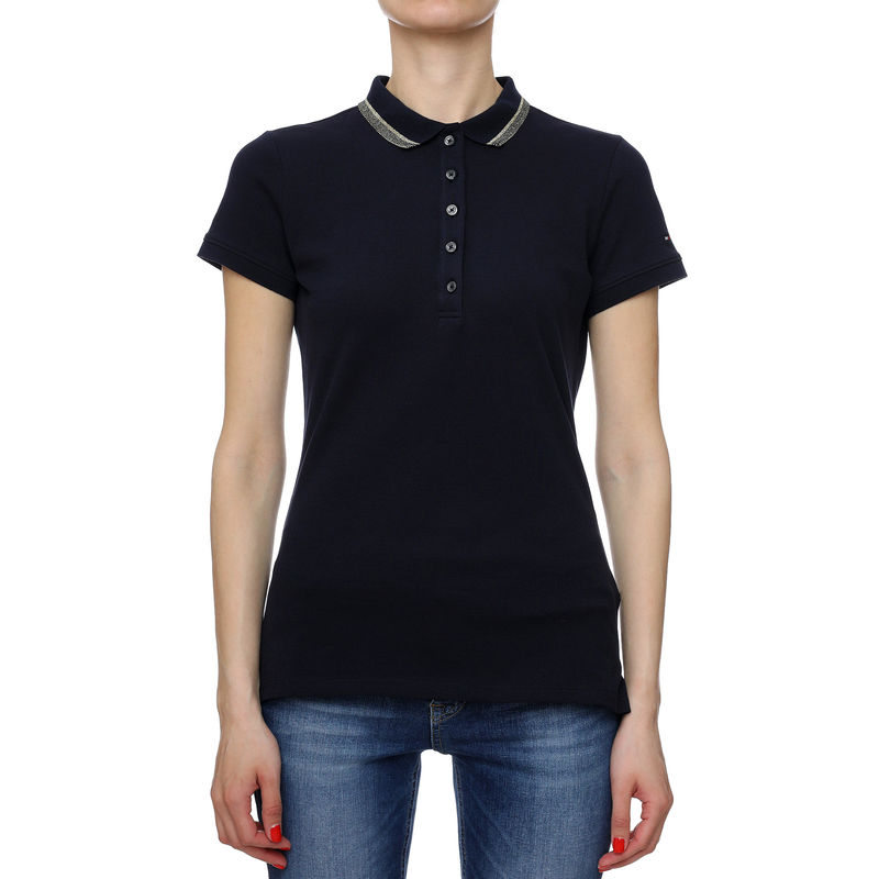 Ženska majica Tommy Hilfiger Slim Gold Hilfiger Polo Ss