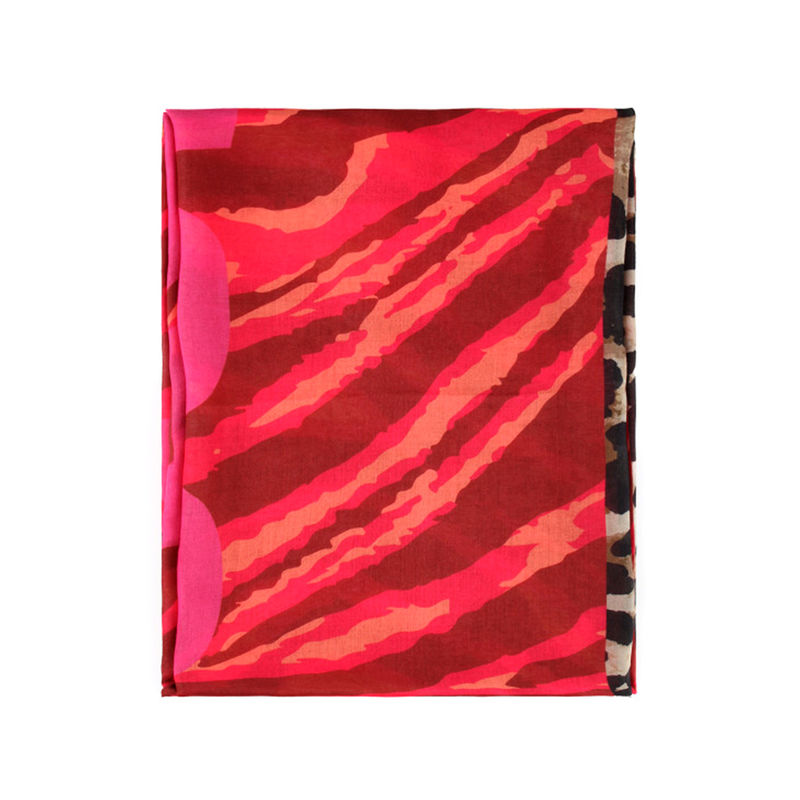 Ženska ešarpa Lola Fuchsia Animal Print Foulard