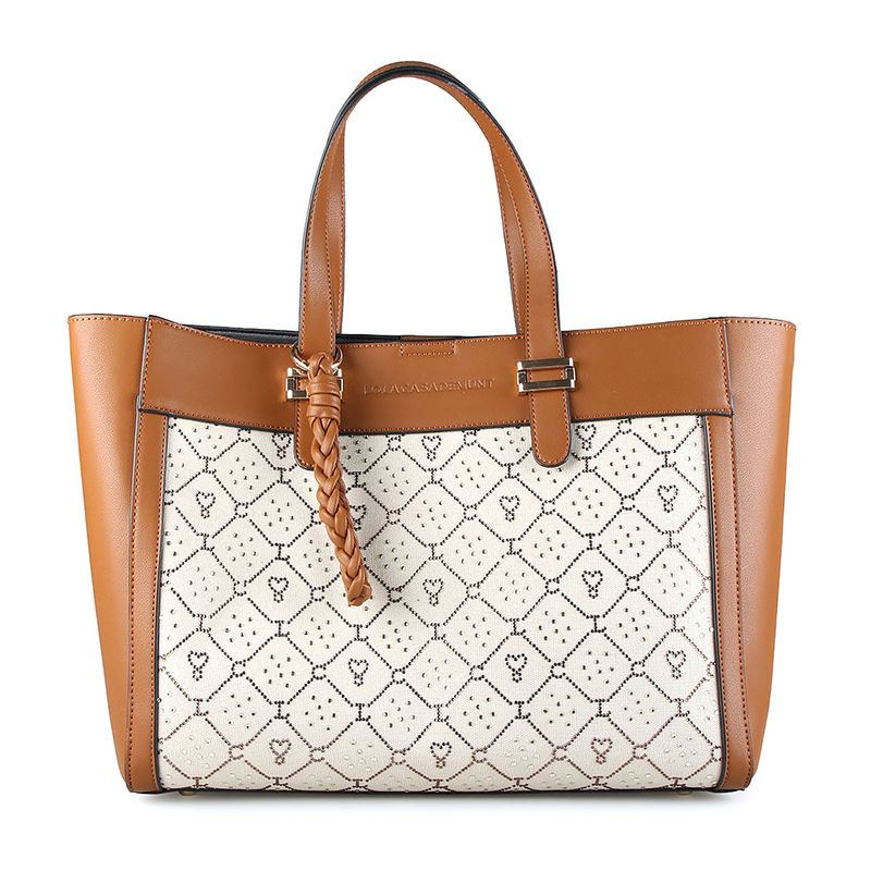 Ženska torba Lola Monogrammed Tote Bag With Rhinestones