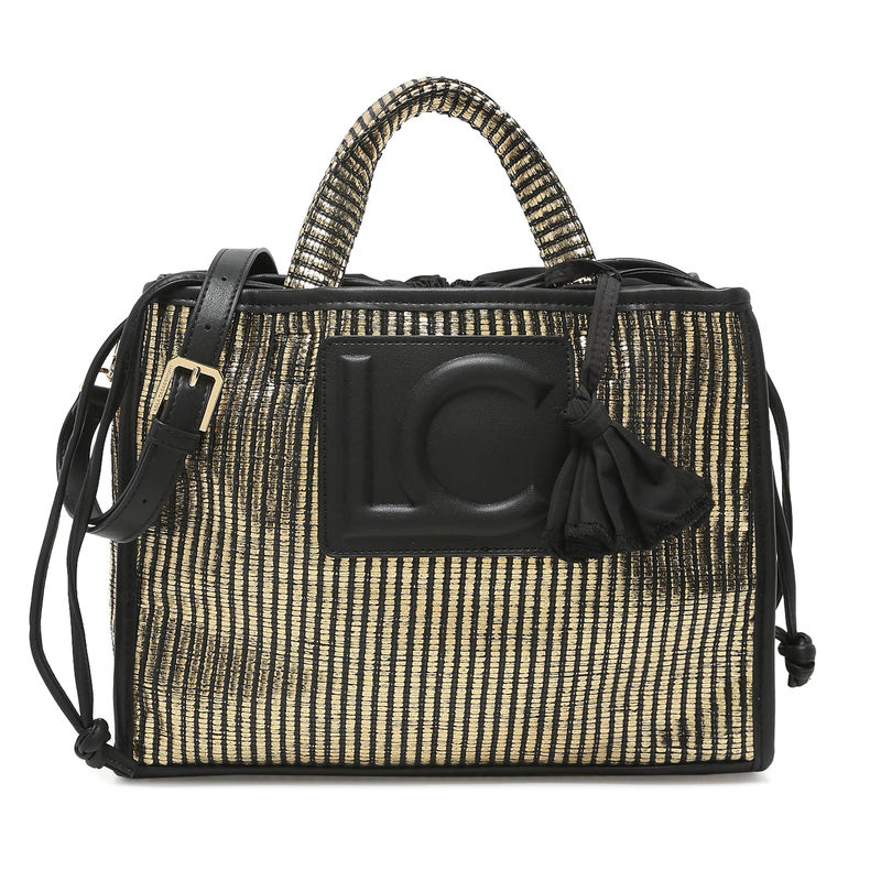 Ženska torba Lola Large metallic raffia-effect tote bag