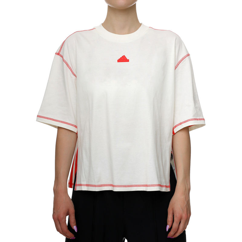 Ženska majica adidas DANCE TEE OWHITE/BRIRED