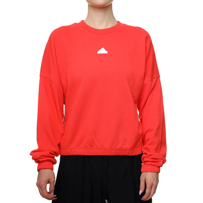 Ženski duks adidas DANCE SWT BRIRED/OWHITE