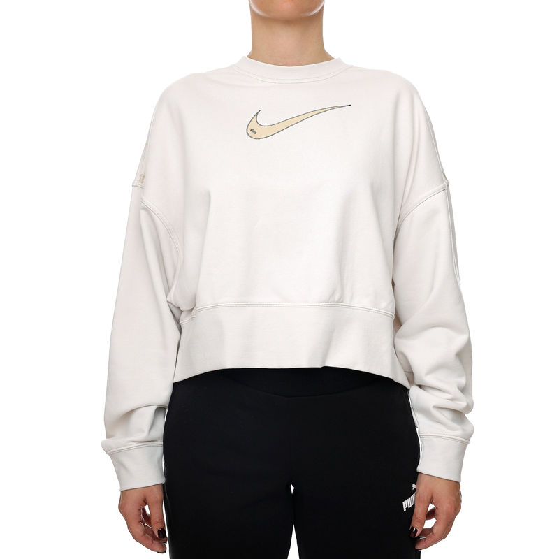 Ženski duks Nike WOMENS SPORTSWEAR SWOOSH FLC CREW MD CRP