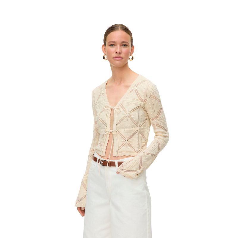 Ženski džemper Vero Moda Lola v-neck bow cardigan
