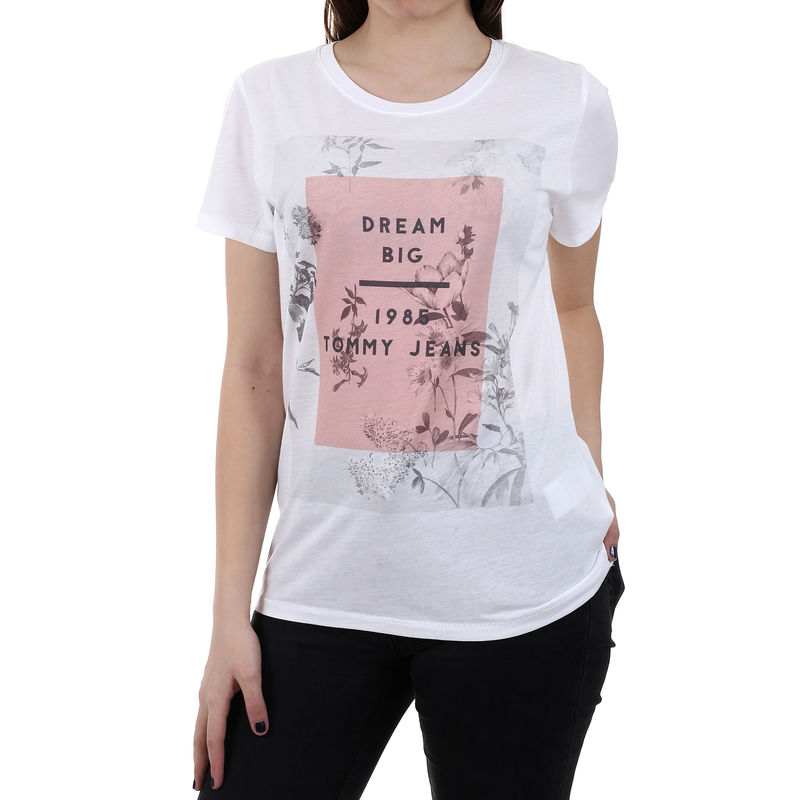 Ženska majica TOMMY HILFIGER TJW FLORAL PHOTOPRINT TEE