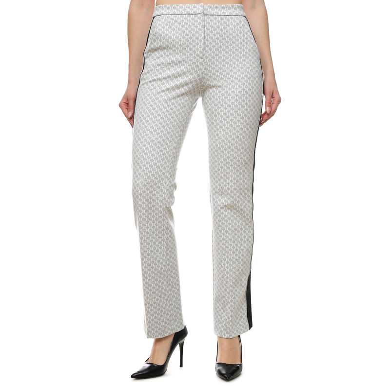 Ženske pantalone Karl Lagerfeld MONOGRAM PUNTO PANTS