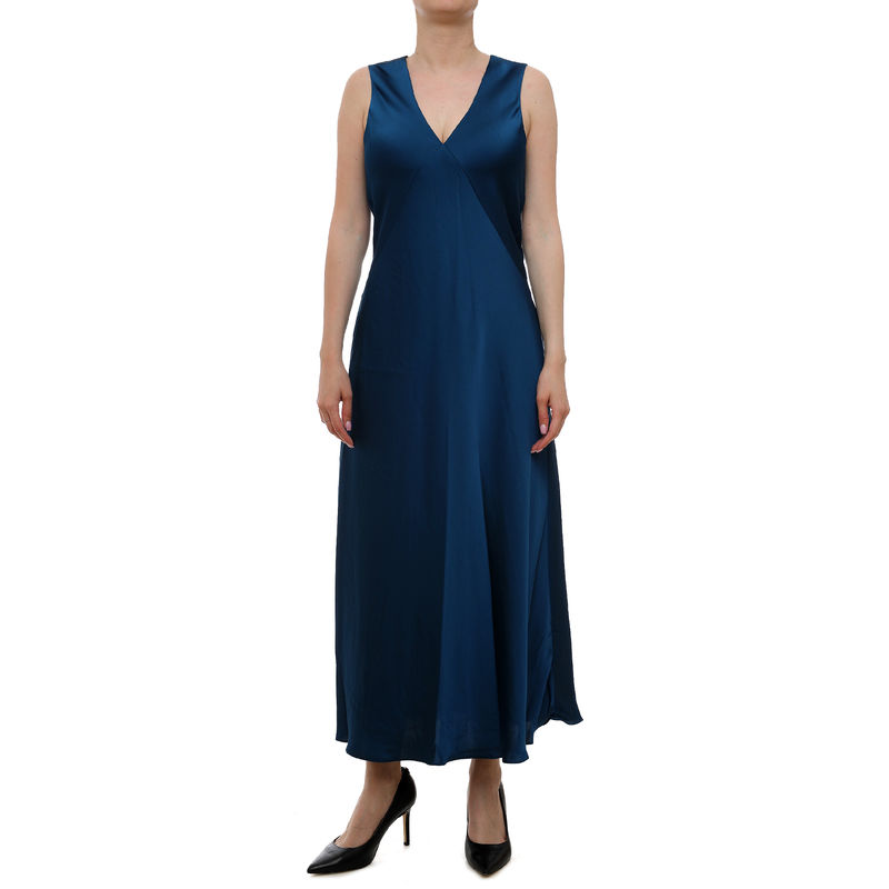 Ženska haljina Michael Kors Satin v neck midi dress
