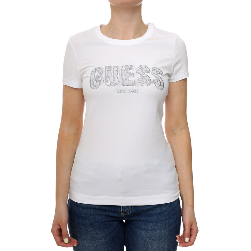 Ženska majica Guess Cn ss logo lace tee