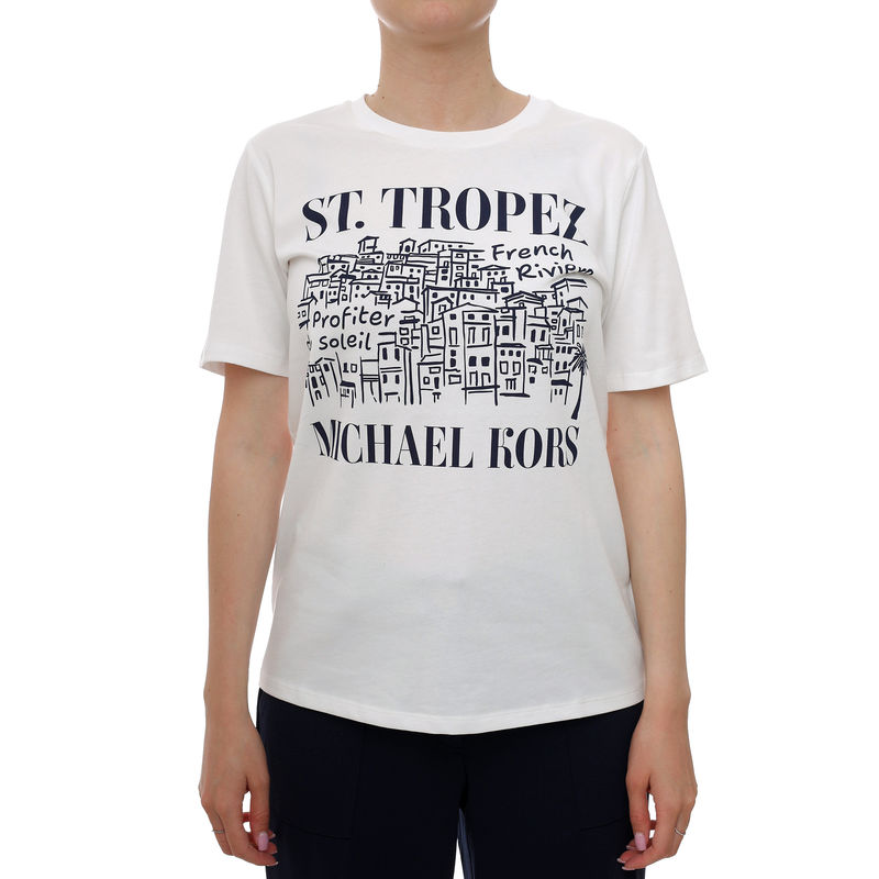 Ženska majica Michael Kors Provence graphic clsc t